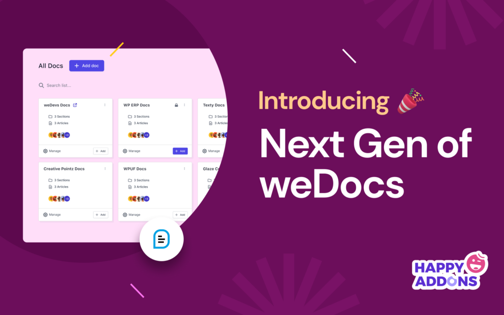 🎉Experience weDocs 2.0: The Enhanced Documentation Plugin for WordPress 1 Documentation plugin for WordPress