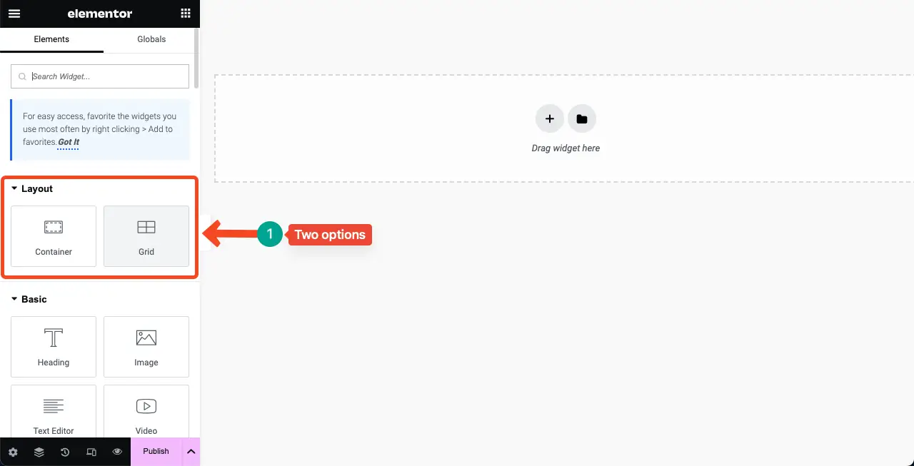 Bricks Builder vs Elementor Pro - Which One Is Better 4 Layout options in Elementor