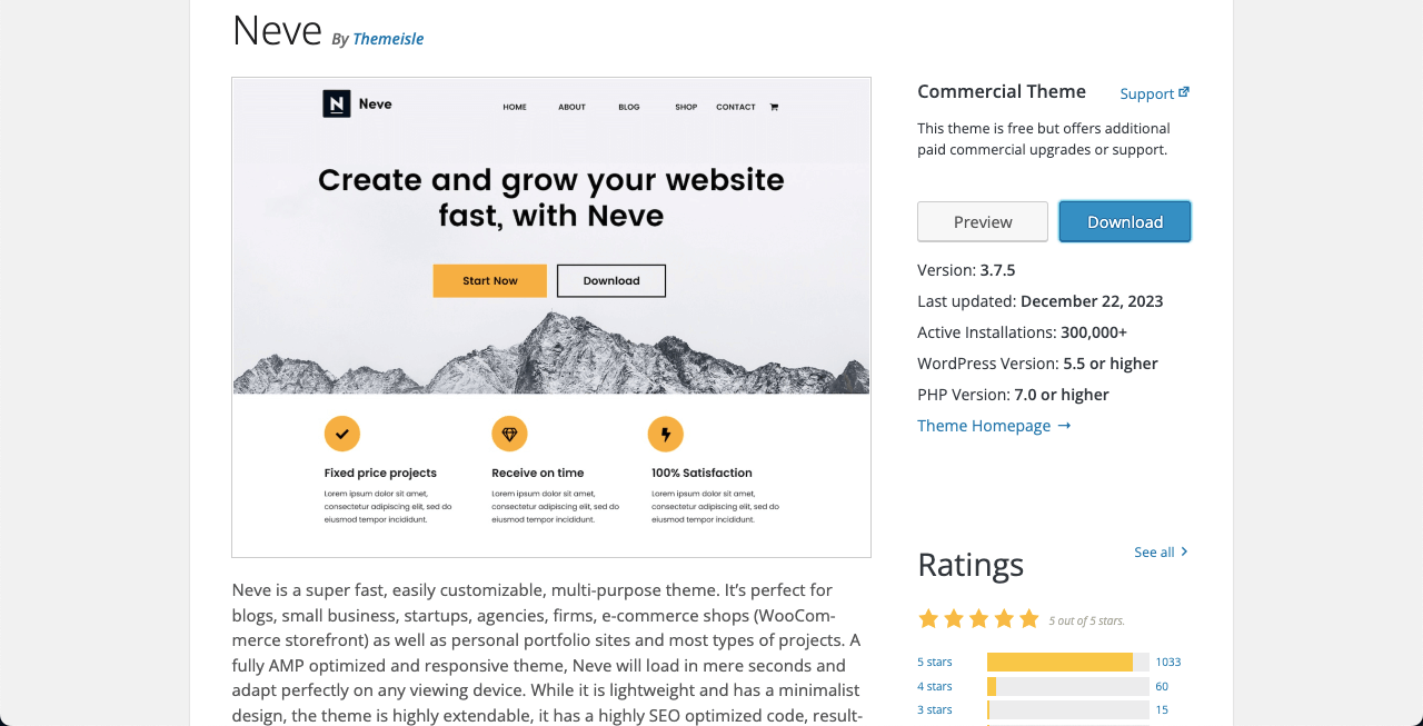 10+ Best Elementor WooCommerce Themes with Comparison 10 Neve theme for WooCommerce and Elementor