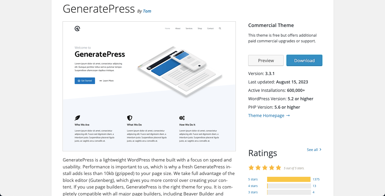 10+ Best Elementor WooCommerce Themes with Comparison 12 GeneratePress theme for Elementor and WooCommerce