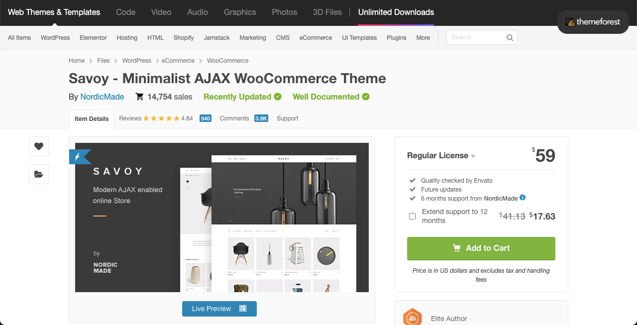 10+ Best Elementor WooCommerce Themes with Comparison 4 Savoy theme for Elementor and WooCommerce