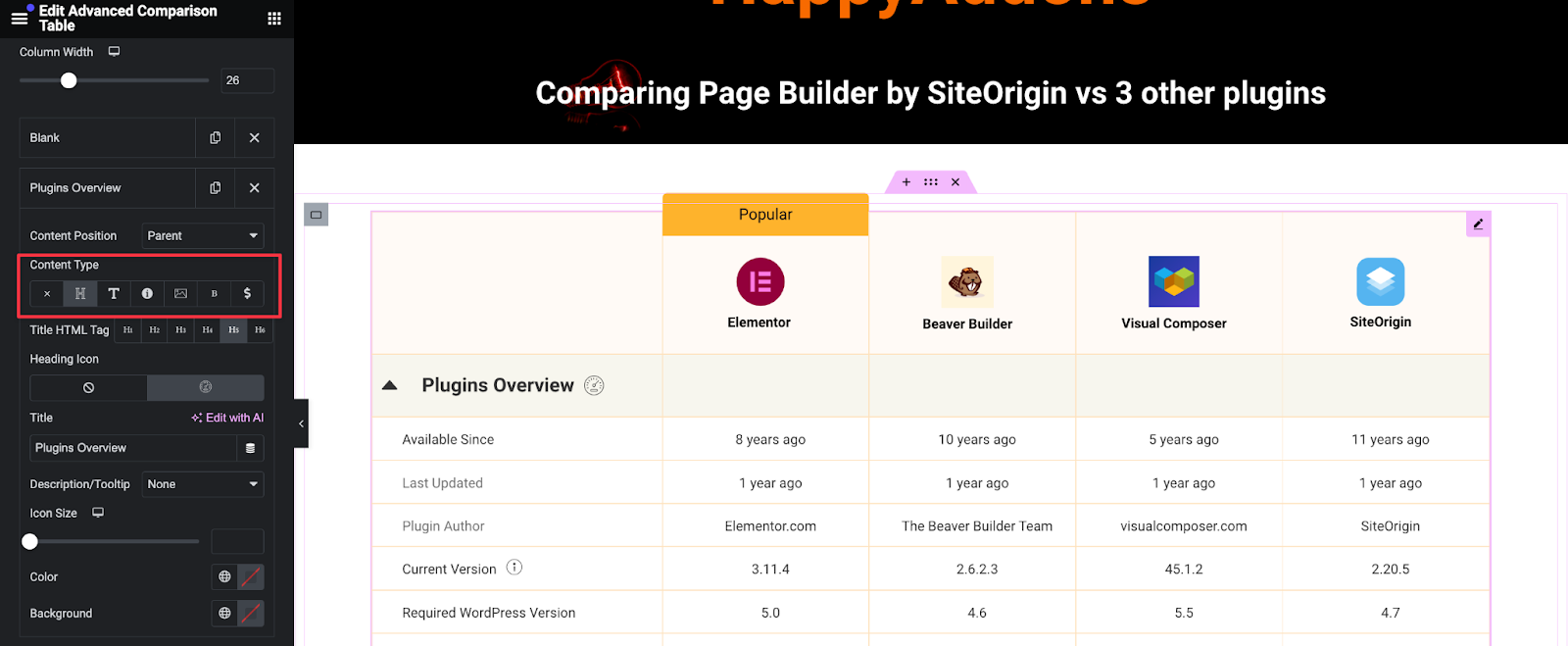 How to Create a Comparison Table with Elementor Comparison Table Widget 21 Step by step guid on Creating an Advanced Comparison Table with Elementor