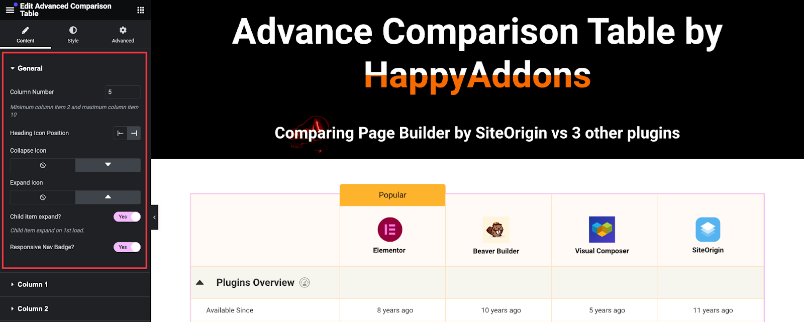 How to Create a Comparison Table with Elementor Comparison Table Widget 25 Responsive Design Features