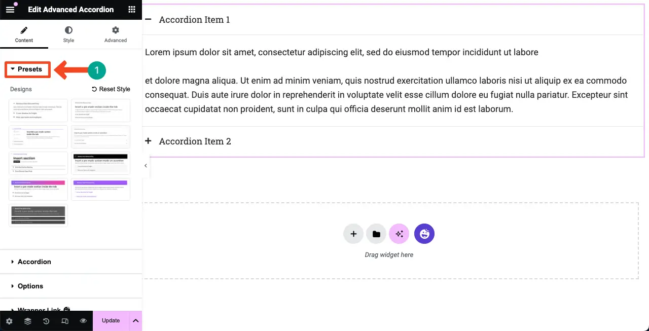 How to Use the Elementor Advanced Accordion Widget of HappyAddons 3 Change the Advanced Accordion's layout style