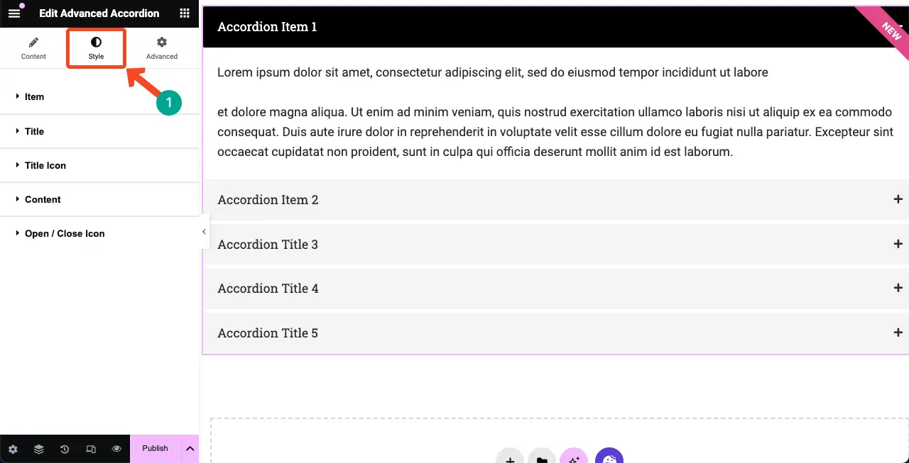 How to Use the Elementor Advanced Accordion Widget of HappyAddons 11 Stylize the Advanced Accordion Widget