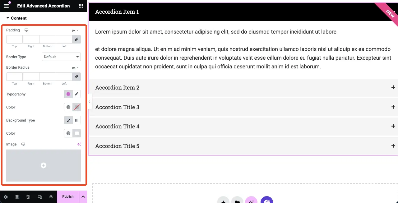 How to Use the Elementor Advanced Accordion Widget of HappyAddons 12 Things you can customize for the elements of the Advanced Accordion widget