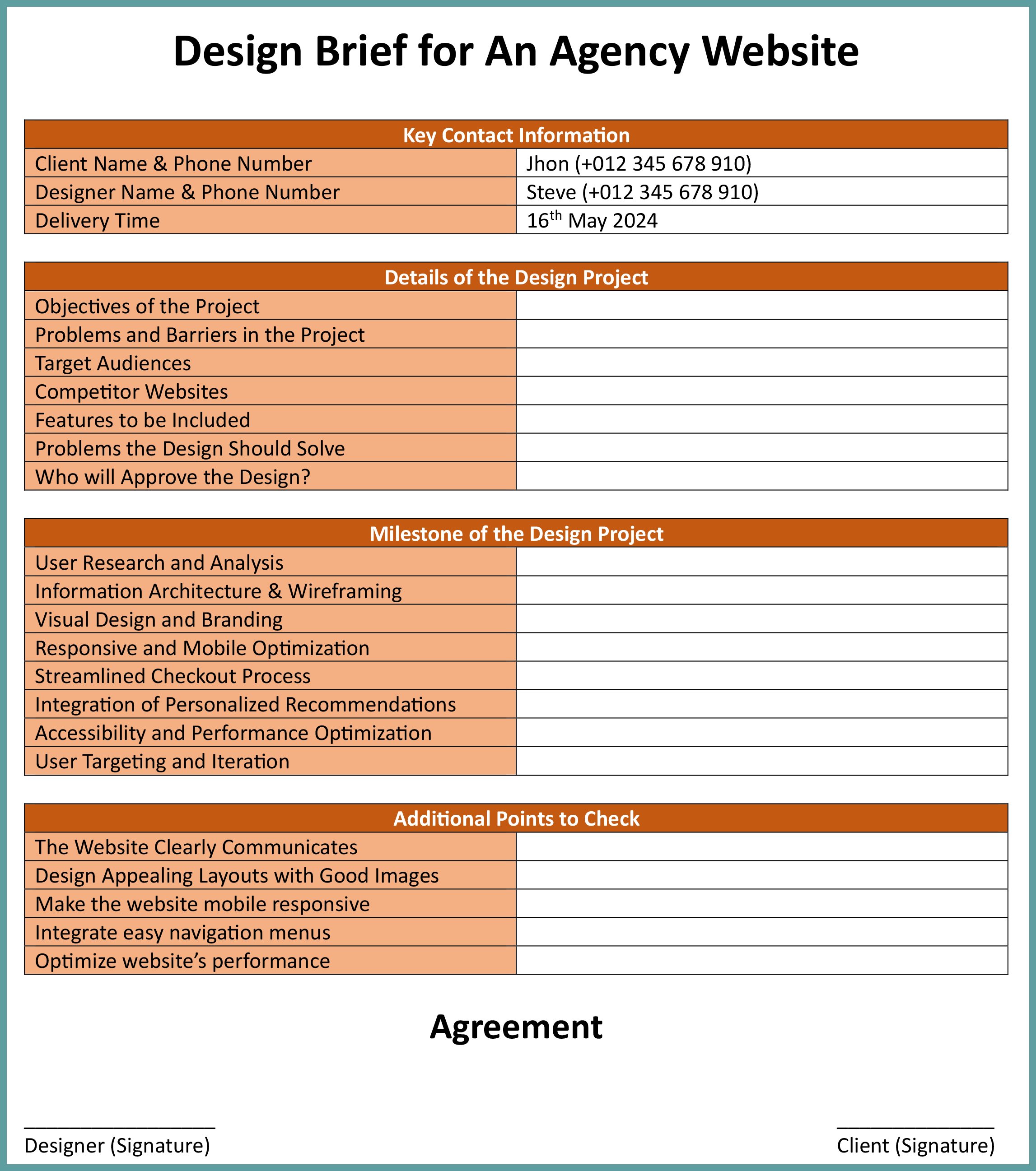 How to Write a Website Design Brief (with Examples) 7 Website design brief example two