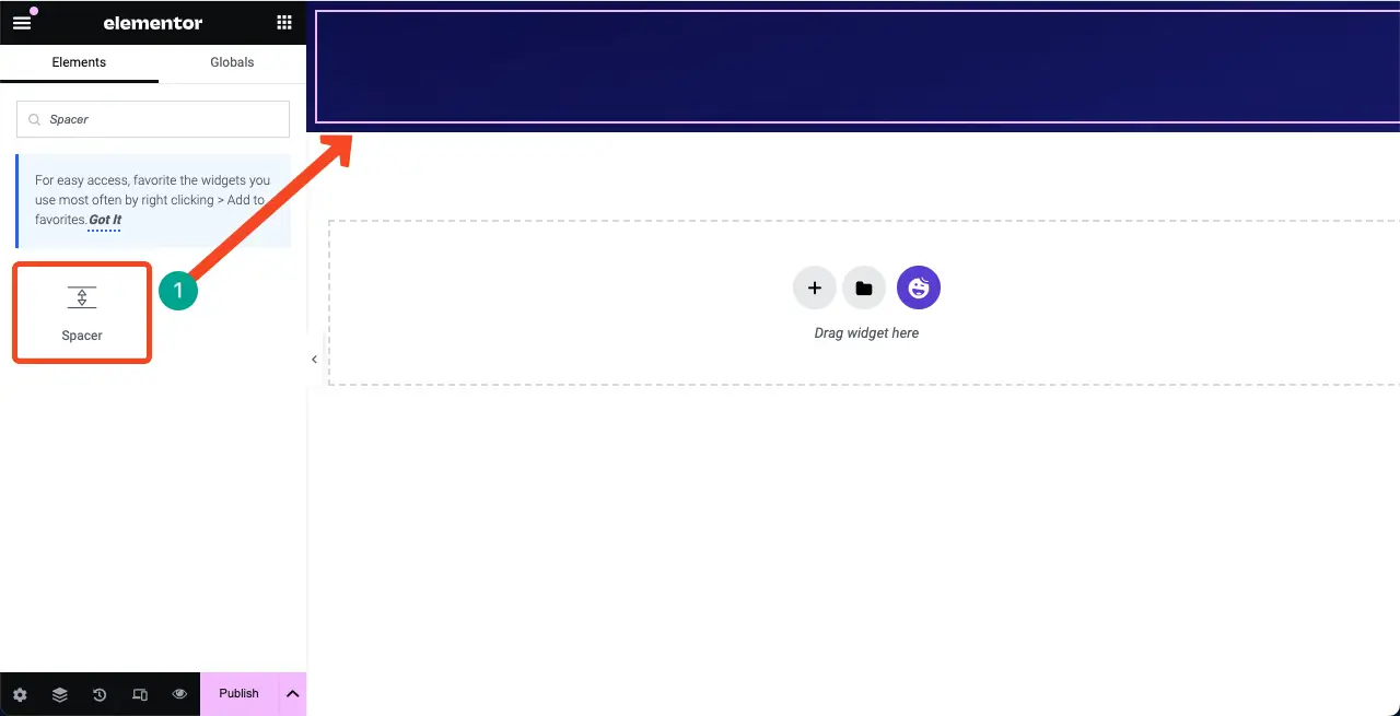 How to Create a Coming Soon Page with Elementor in WordPress 10 Add the Spacer Widget on top of the Structure