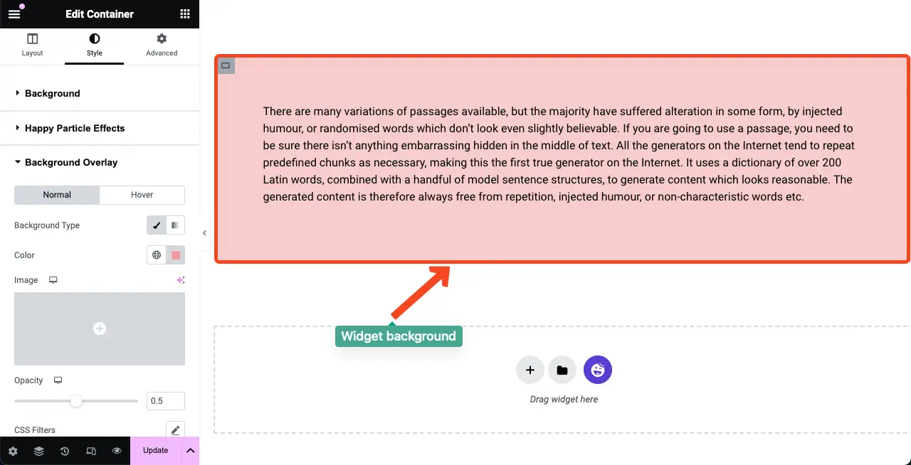 How to Add Background Overlay in Elementor for Web Design 1 Elementor background overlay to the widget background