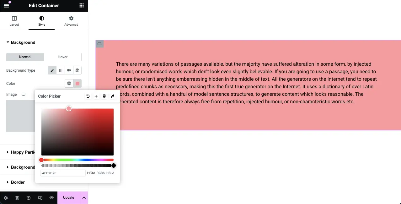 How to Add Background Overlay in Elementor for Web Design 5 Select a color for the background overlay