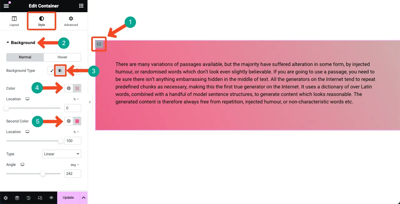 How to Add Background Overlay in Elementor for Web Design 6 Add a Gradient Color Background Overlay to the Elementor Widget