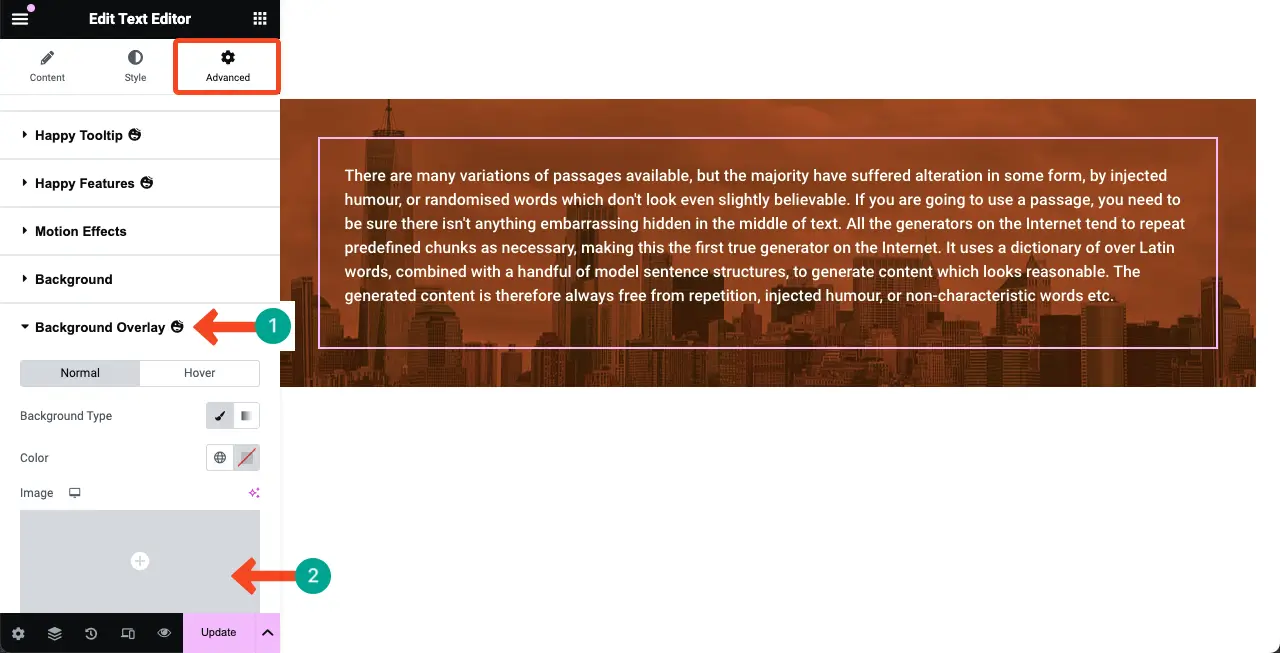 How to Add Background Overlay in Elementor for Web Design 17 Add image background overlay to Elementor content