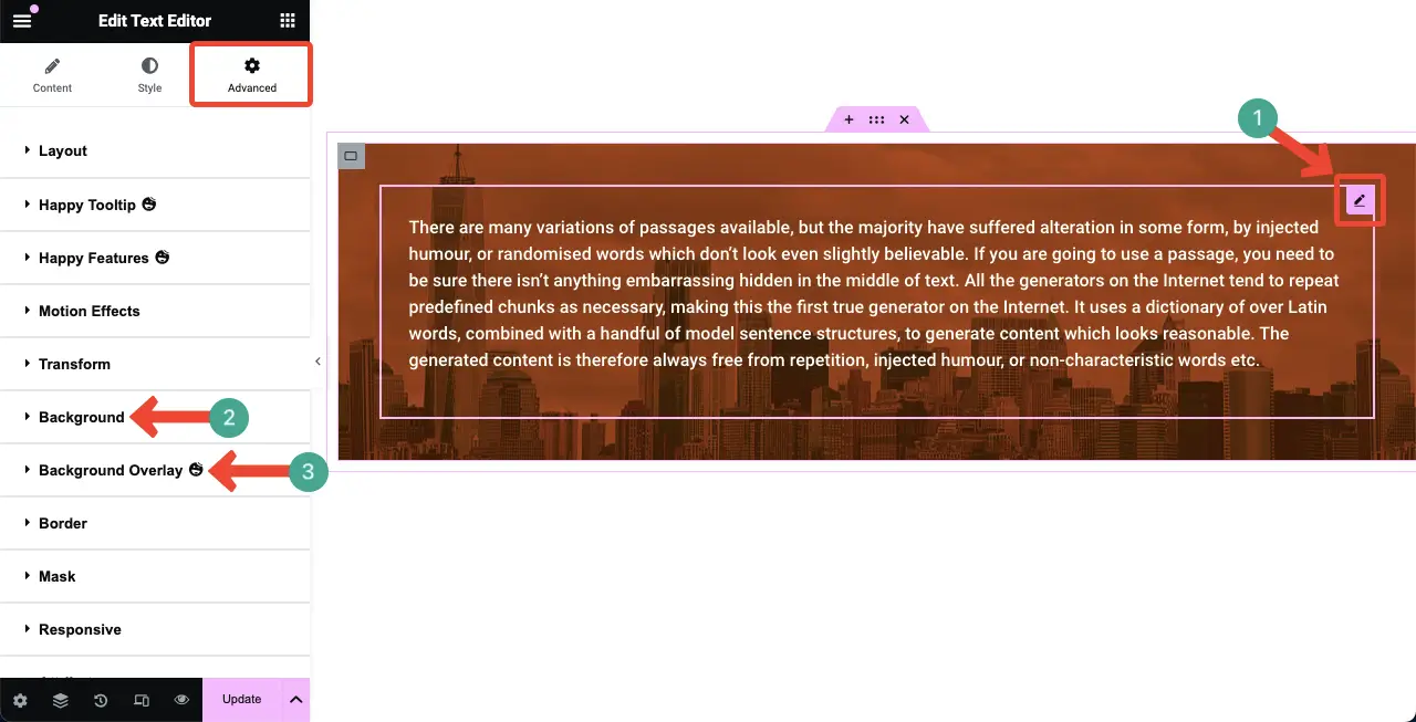 How to Add Background Overlay in Elementor for Web Design 14 Background Overlay options in HappyAddons
