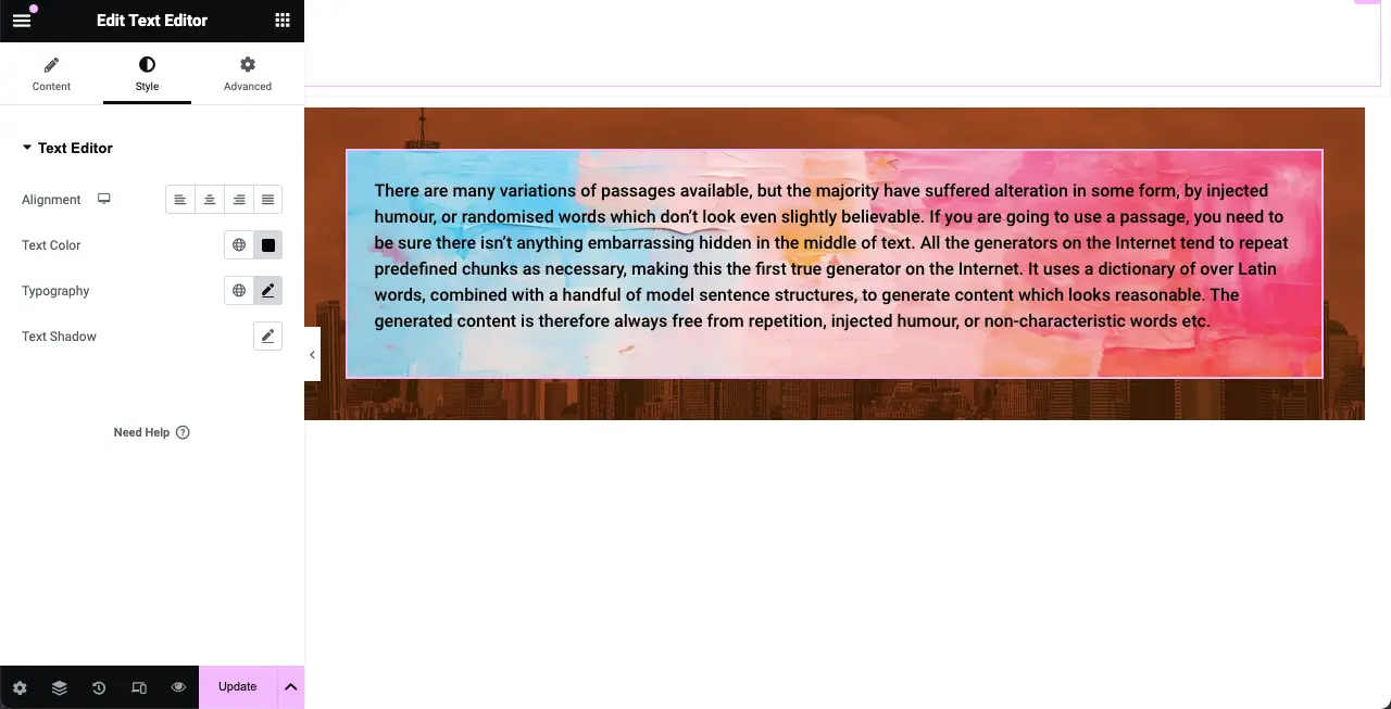 How to Add Background Overlay in Elementor for Web Design 19 Change the text color