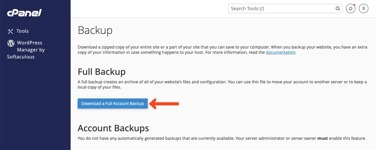 How to Fix WordPress Fatal Error - 8 Proven Methods You Should Try 11 Download a full backup of your site