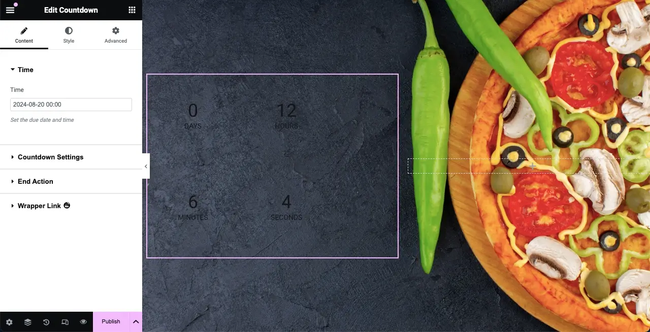Influence Visitors with Elementor Countdown Timer Widget 2 Countdown Timer widget is added