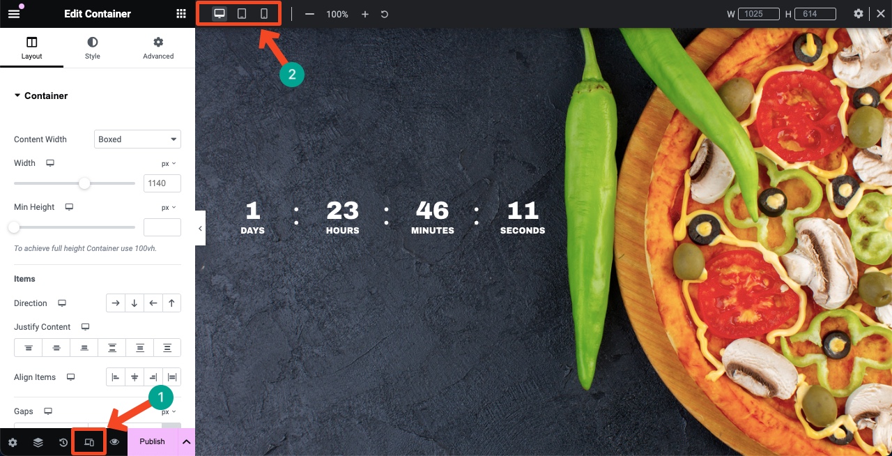 Influence Visitors with Elementor Countdown Timer Widget 15 Make the Countdown Timer Widget Mobile Responsive