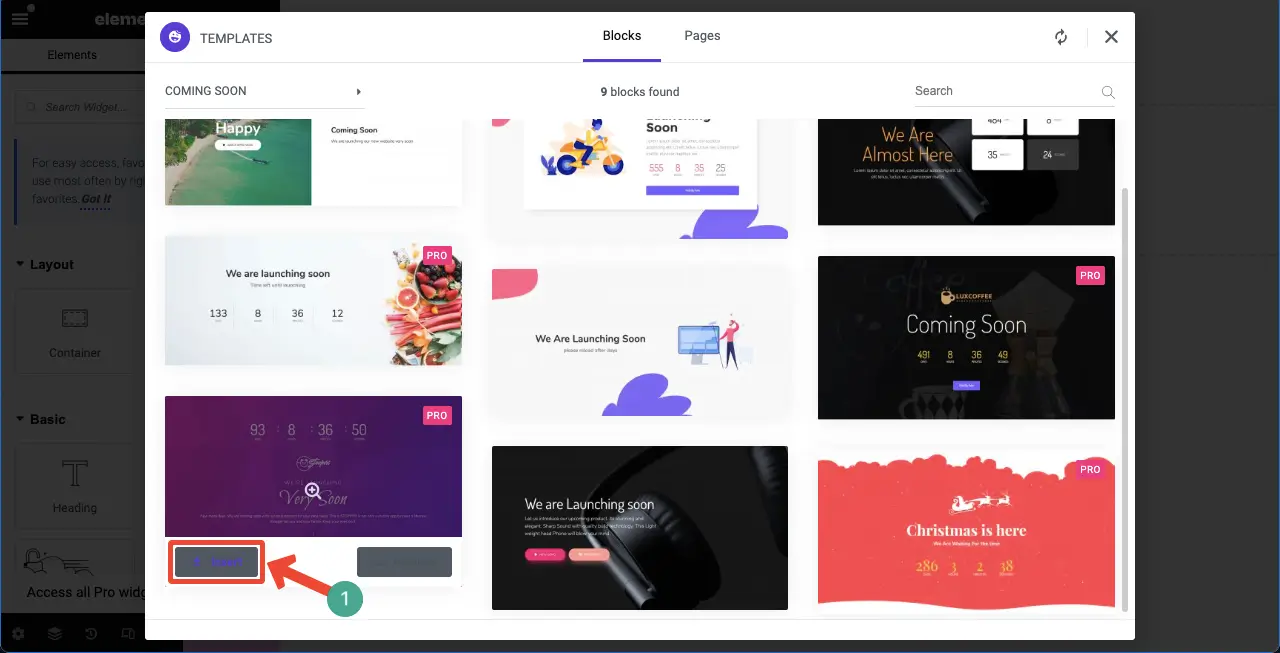 Influence Visitors with Elementor Countdown Timer Widget 19 Select a countdown timer template