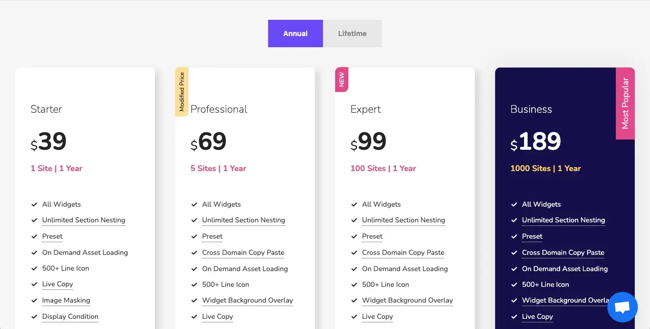 Why Select Elementor When Building a Website For a Client 8 HappyAddons Pricing