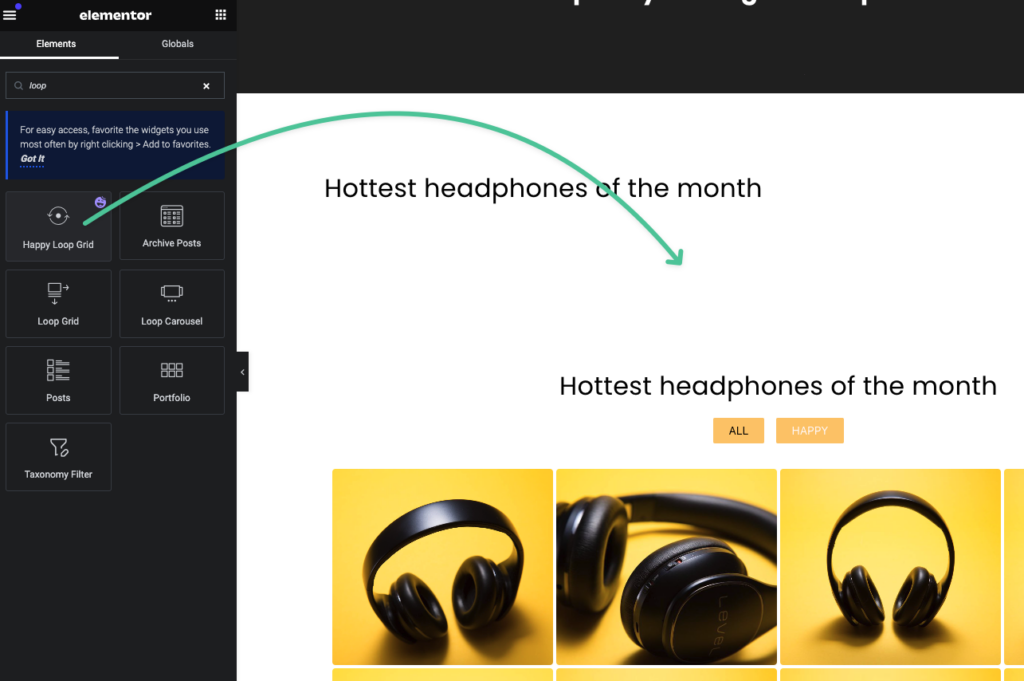 Happy Loop Grid 1 How to use the Happy Loop Grid Widget