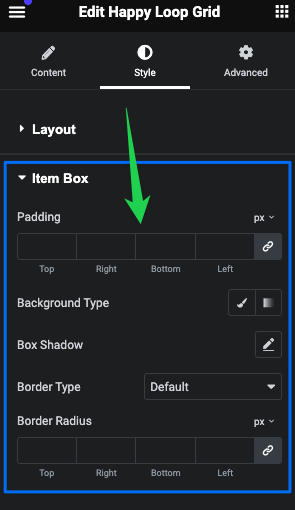 Happy Loop Grid 8 Item Box Styling