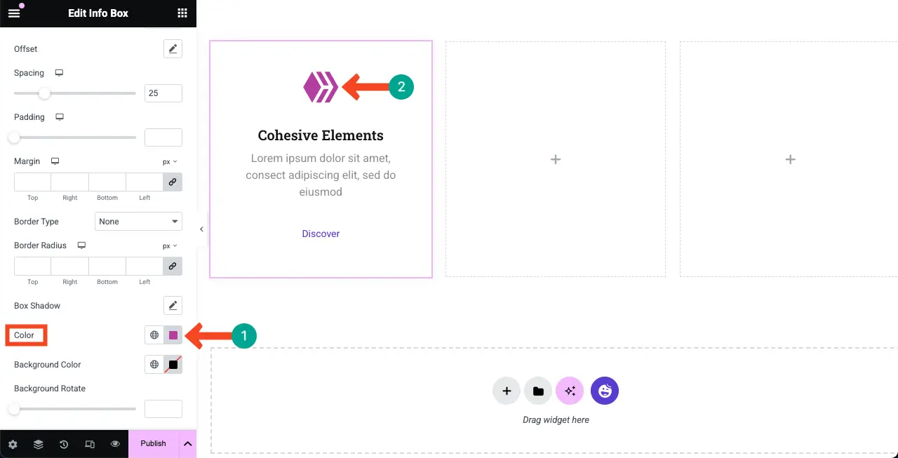 How to Create a Feature Box in WordPress with Elementor 13 Change the color of the feature icon