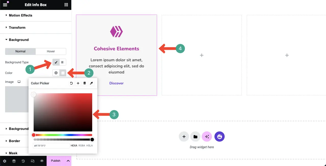 How to Create a Feature Box in WordPress with Elementor 17 Choose a color for the background