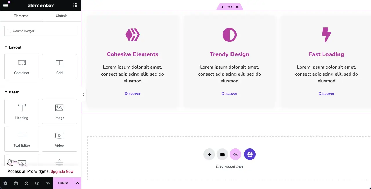 How to Create a Feature Box in WordPress with Elementor 23 Edit Content on the Feature Boxes