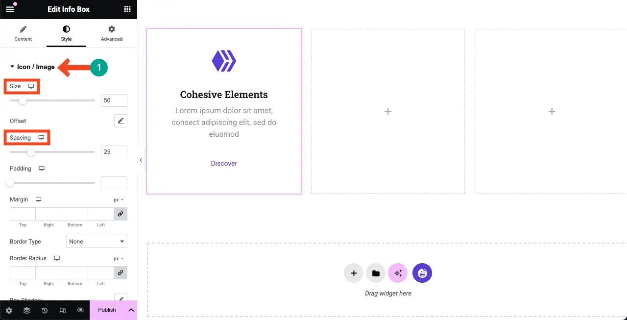 How to Create a Feature Box in WordPress with Elementor 12 Stylize the Icon/Image of the feature box