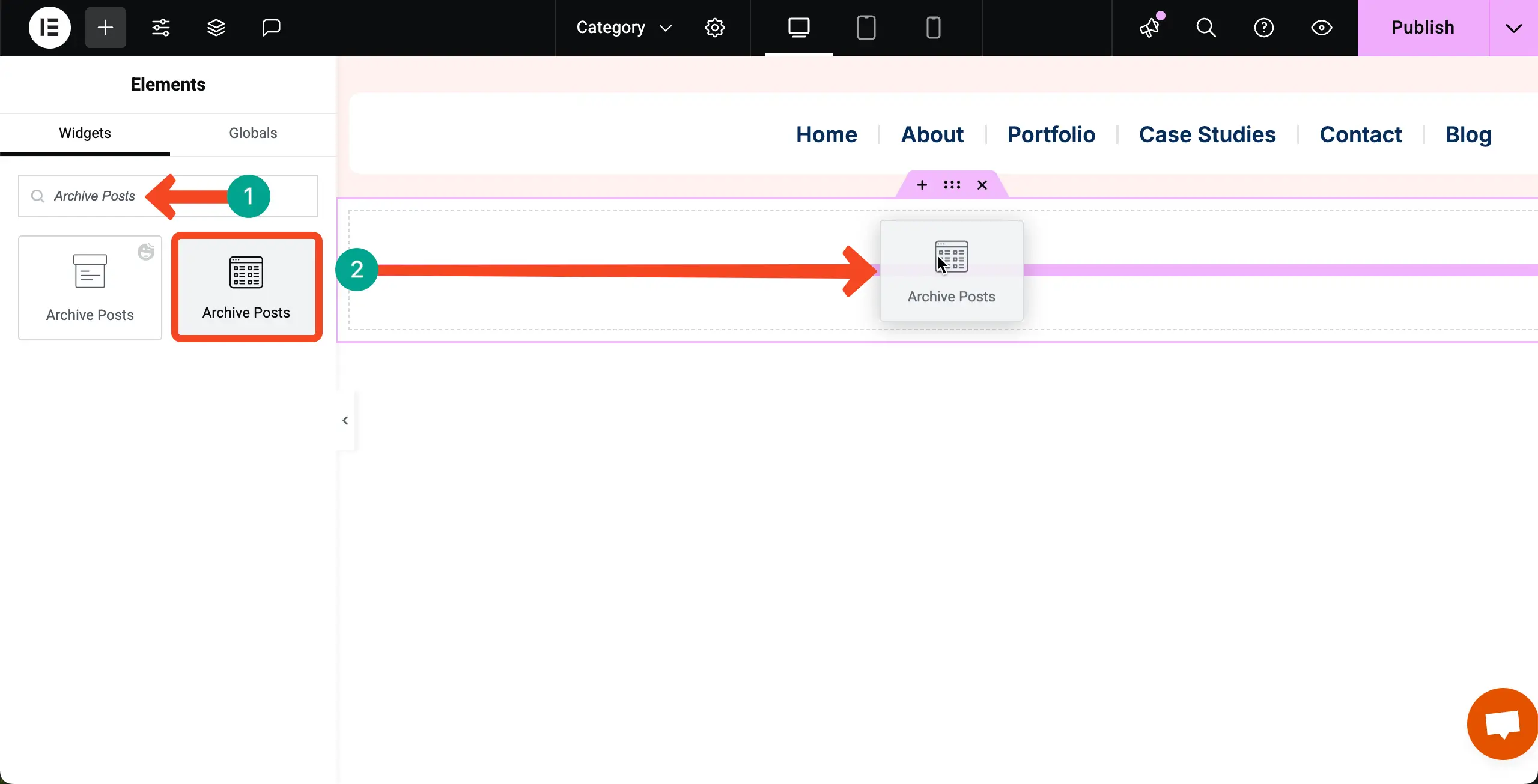 How to Display Blog Posts by Categories in WordPress with Elementor 20 Drag and Drop the Post Archive Widget