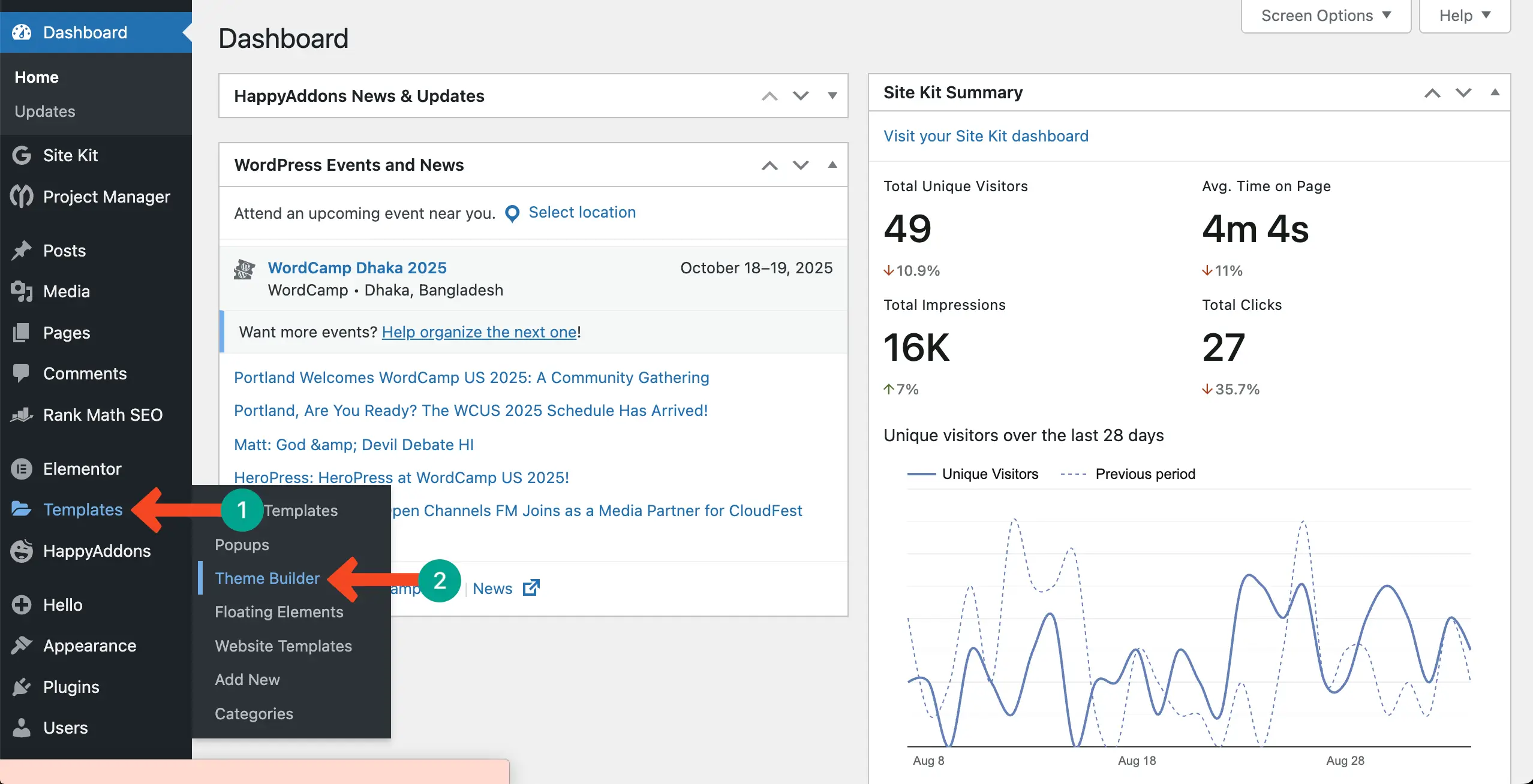 How to Display Blog Posts by Categories in WordPress with Elementor 2 Go to the Theme Builder