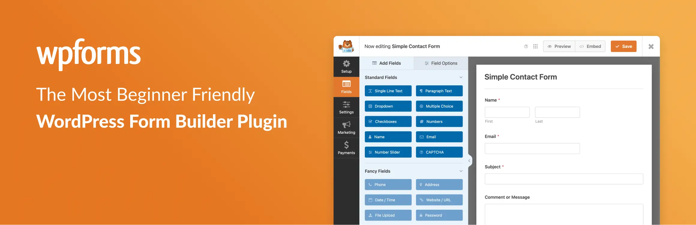 WP Forms plugin
