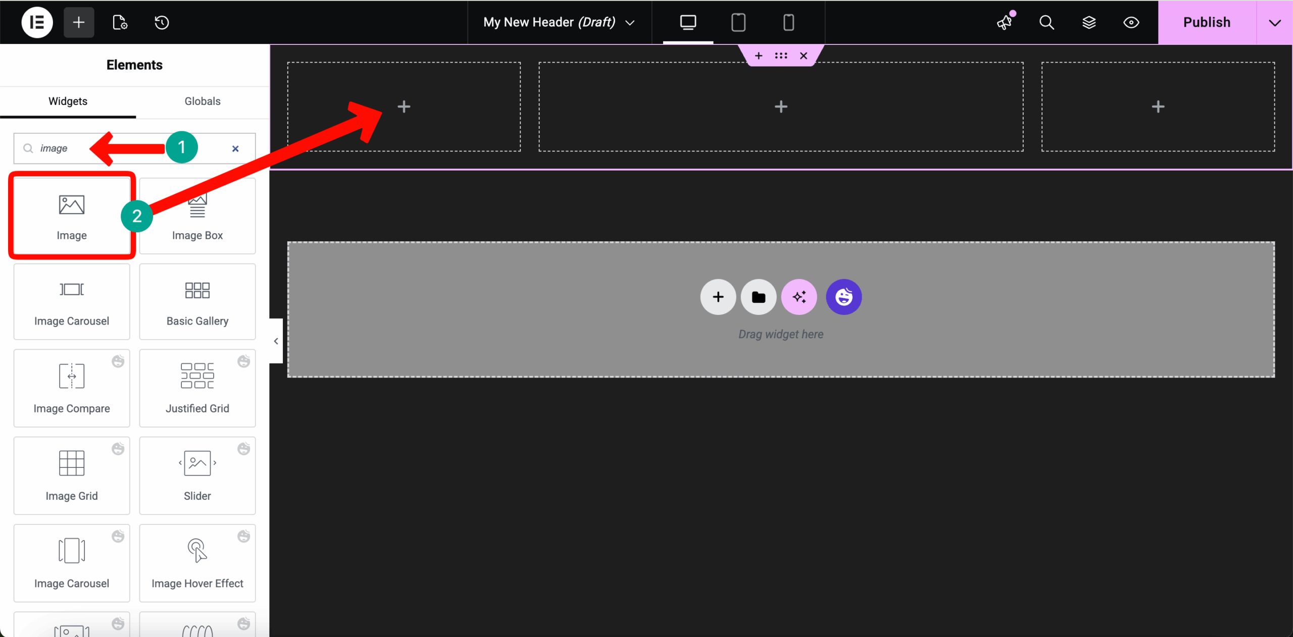 How to Create a Photography Website on WordPress with Elementor and HappyAddons (Step-by-Step) 10 Image choosing