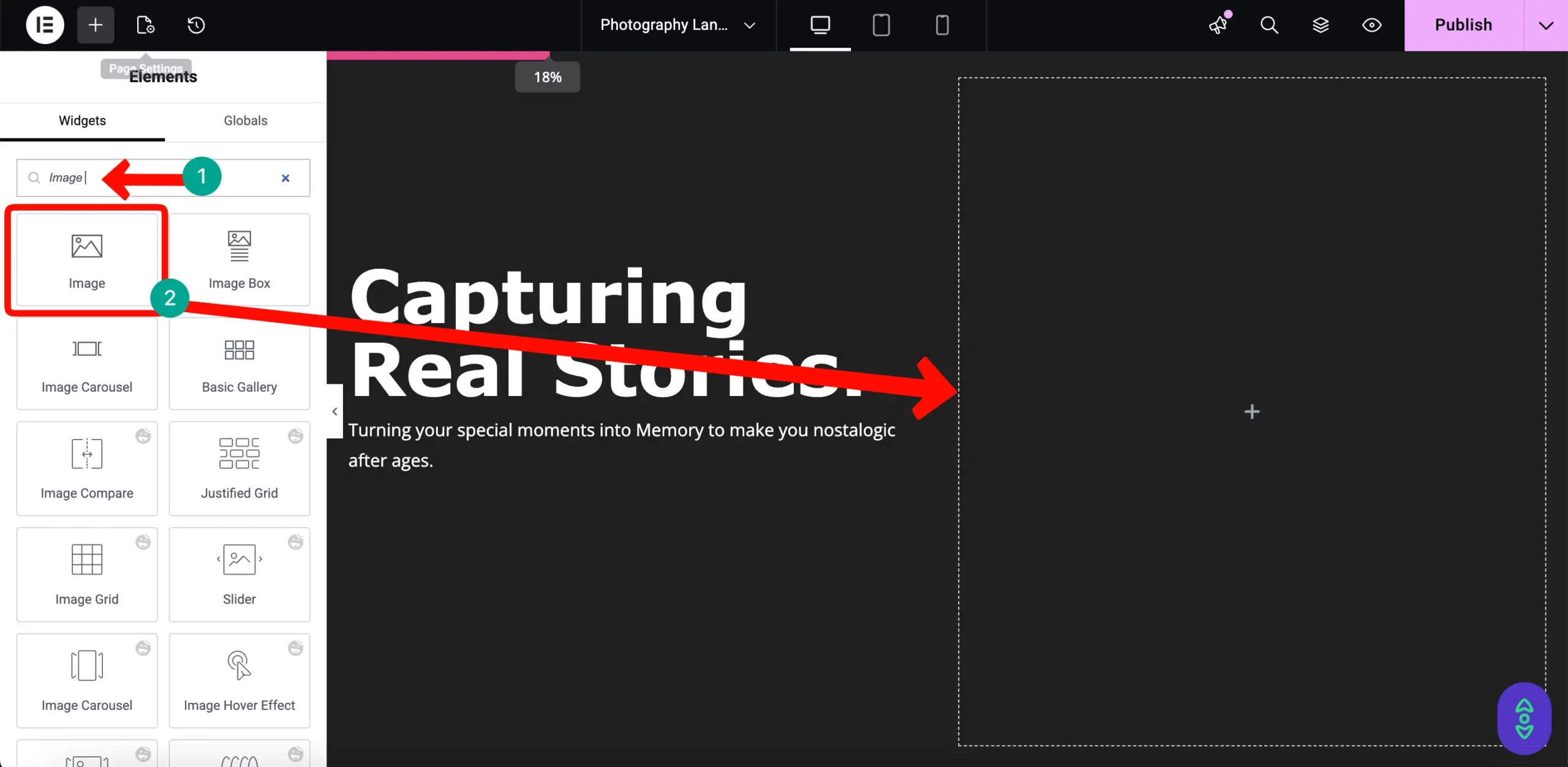 How to Create a Photography Website on WordPress with Elementor and HappyAddons (Step-by-Step) 25 Brand image setup