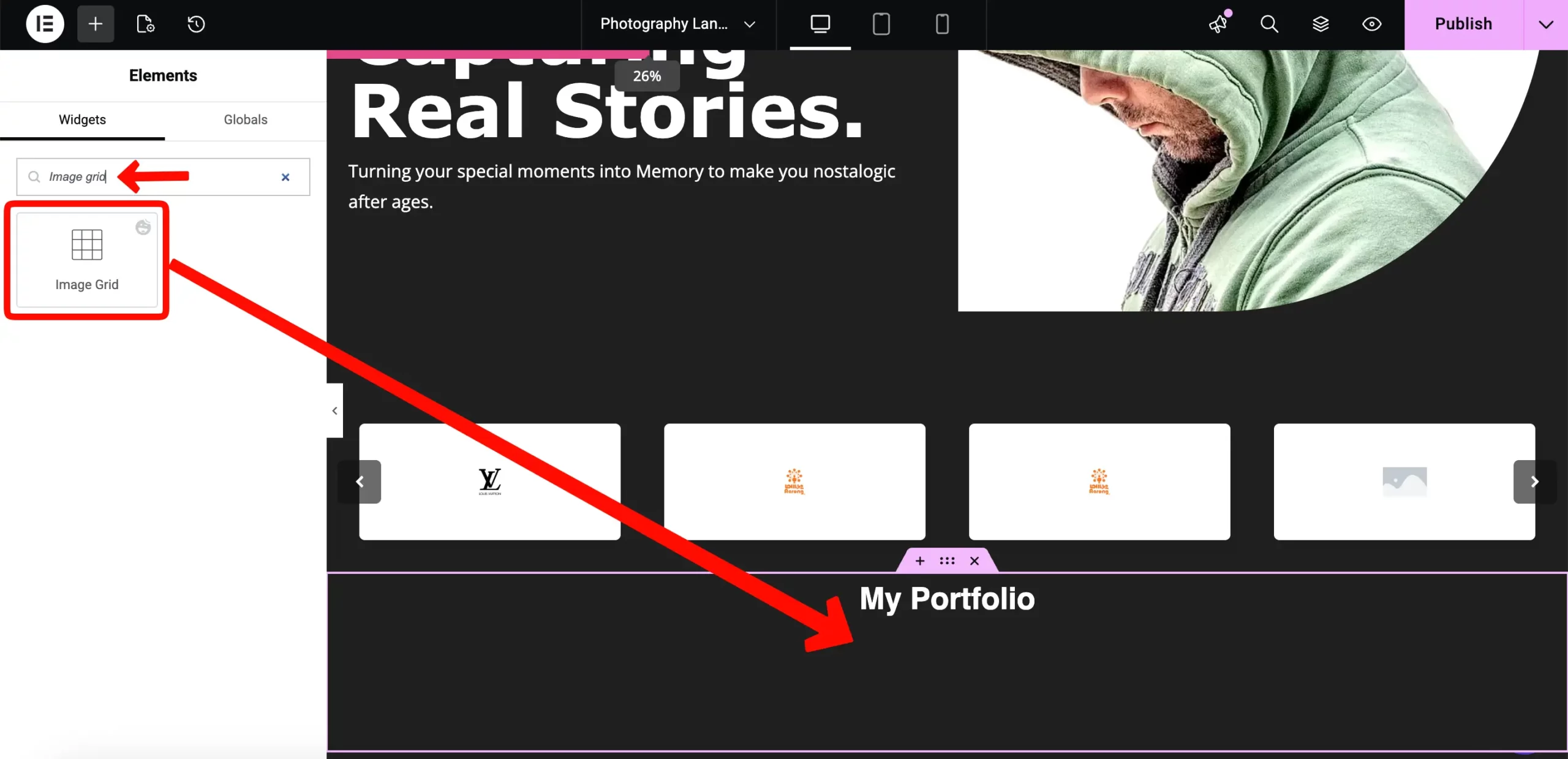 How to Create a Photography Website on WordPress with Elementor and HappyAddons (Step-by-Step) 30 Image grid selection
