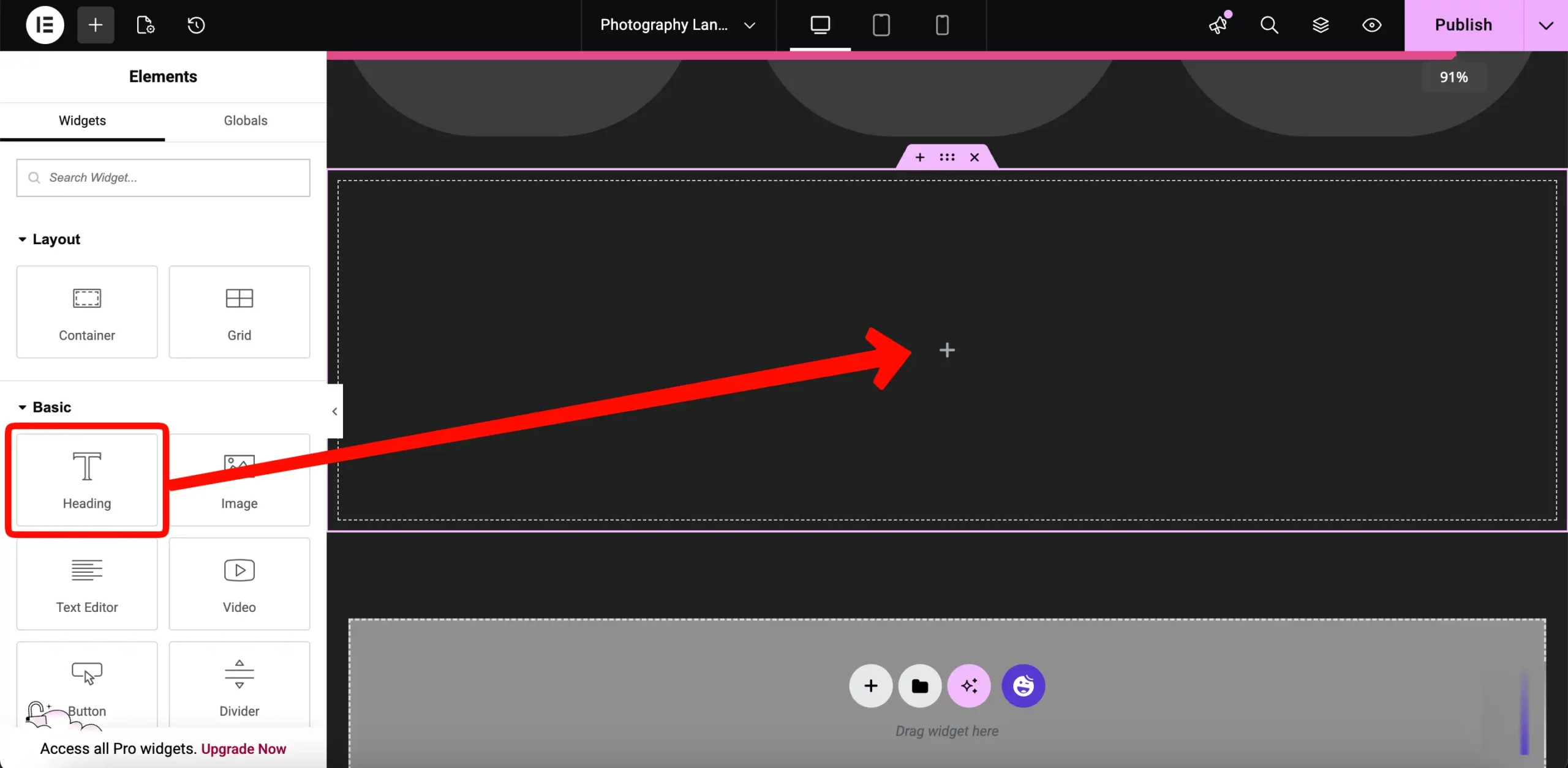 How to Create a Photography Website on WordPress with Elementor and HappyAddons (Step-by-Step) 36 CTA section