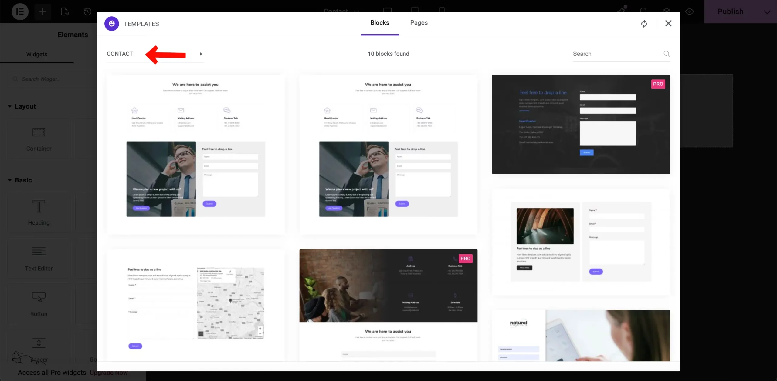 How to Create a Photography Website on WordPress with Elementor and HappyAddons (Step-by-Step) 44 Contact blocks