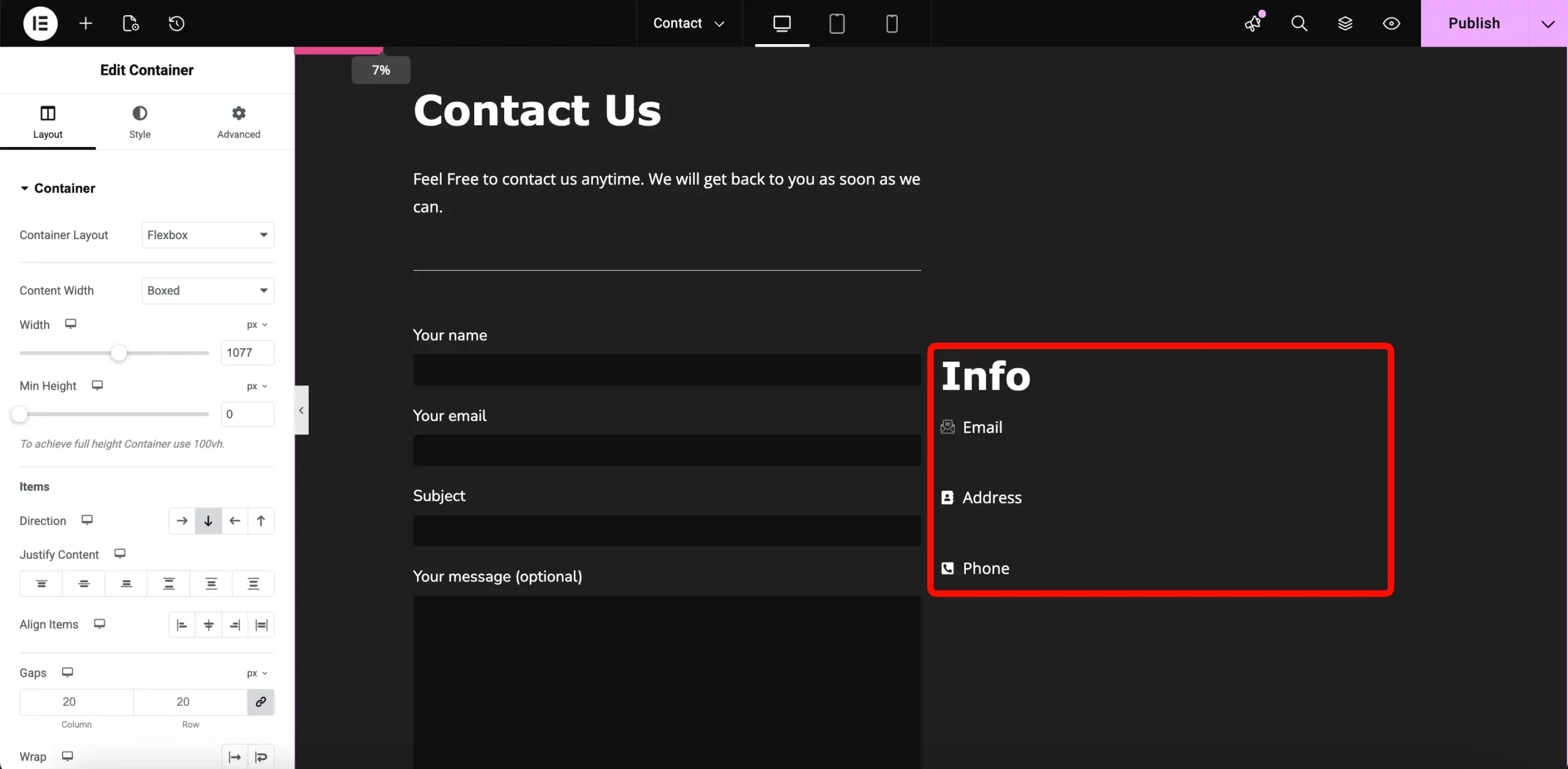 How to Create a Photography Website on WordPress with Elementor and HappyAddons (Step-by-Step) 47 adding info section