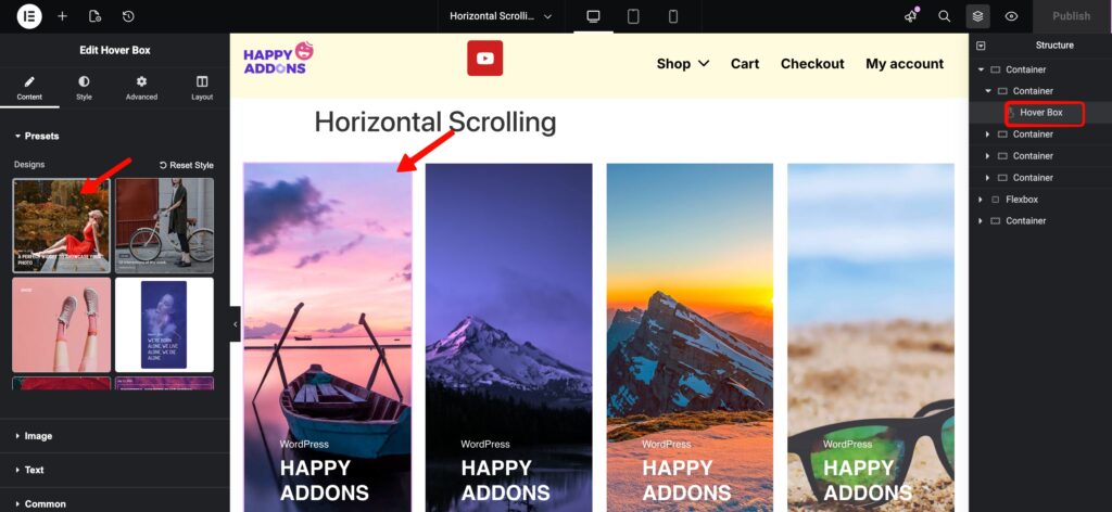 Horizontal Scroll 3 HS 3