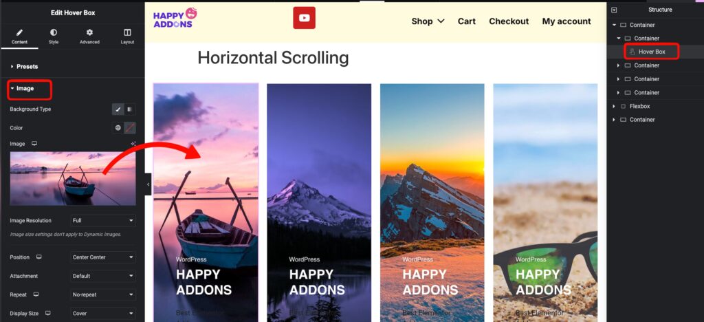 Horizontal Scroll 4 HS 4